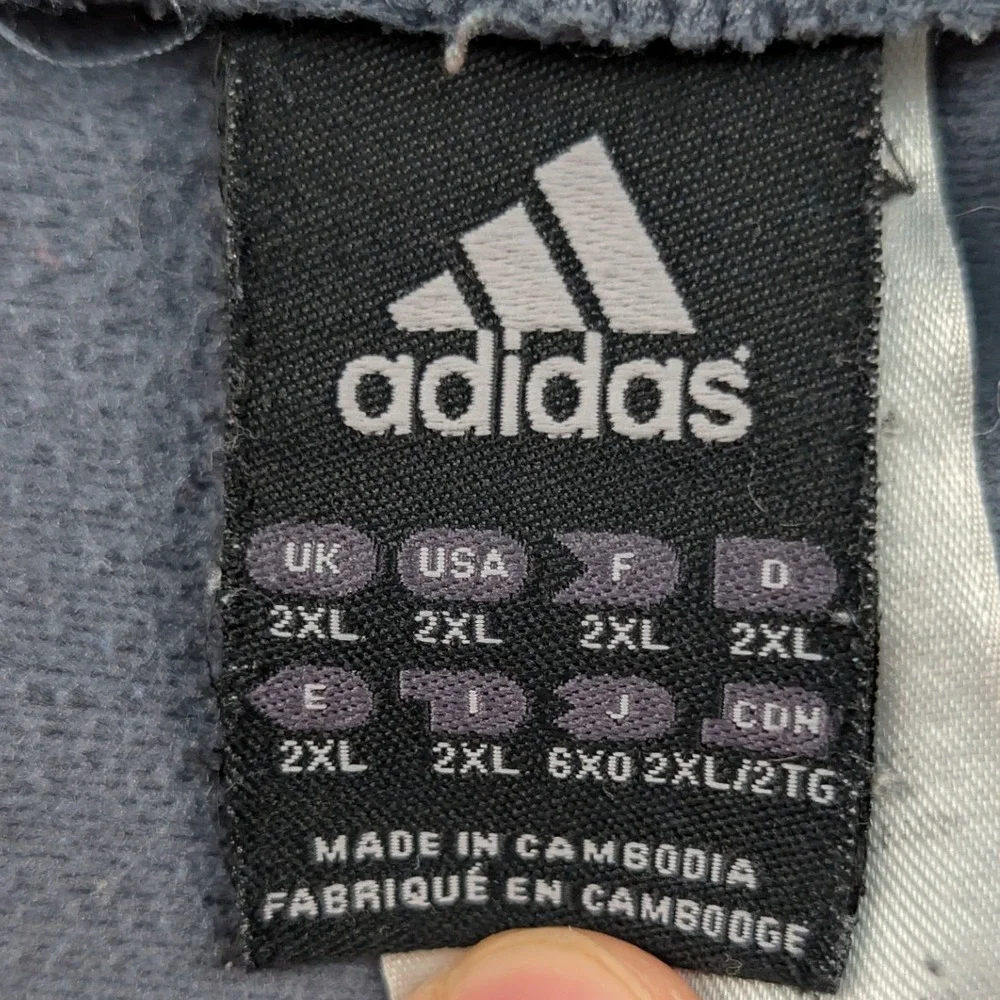 VTG Adidas Track Pants Men's 2XL Gray 3-Stripe Relaxed Athletic Streetwear Y2K